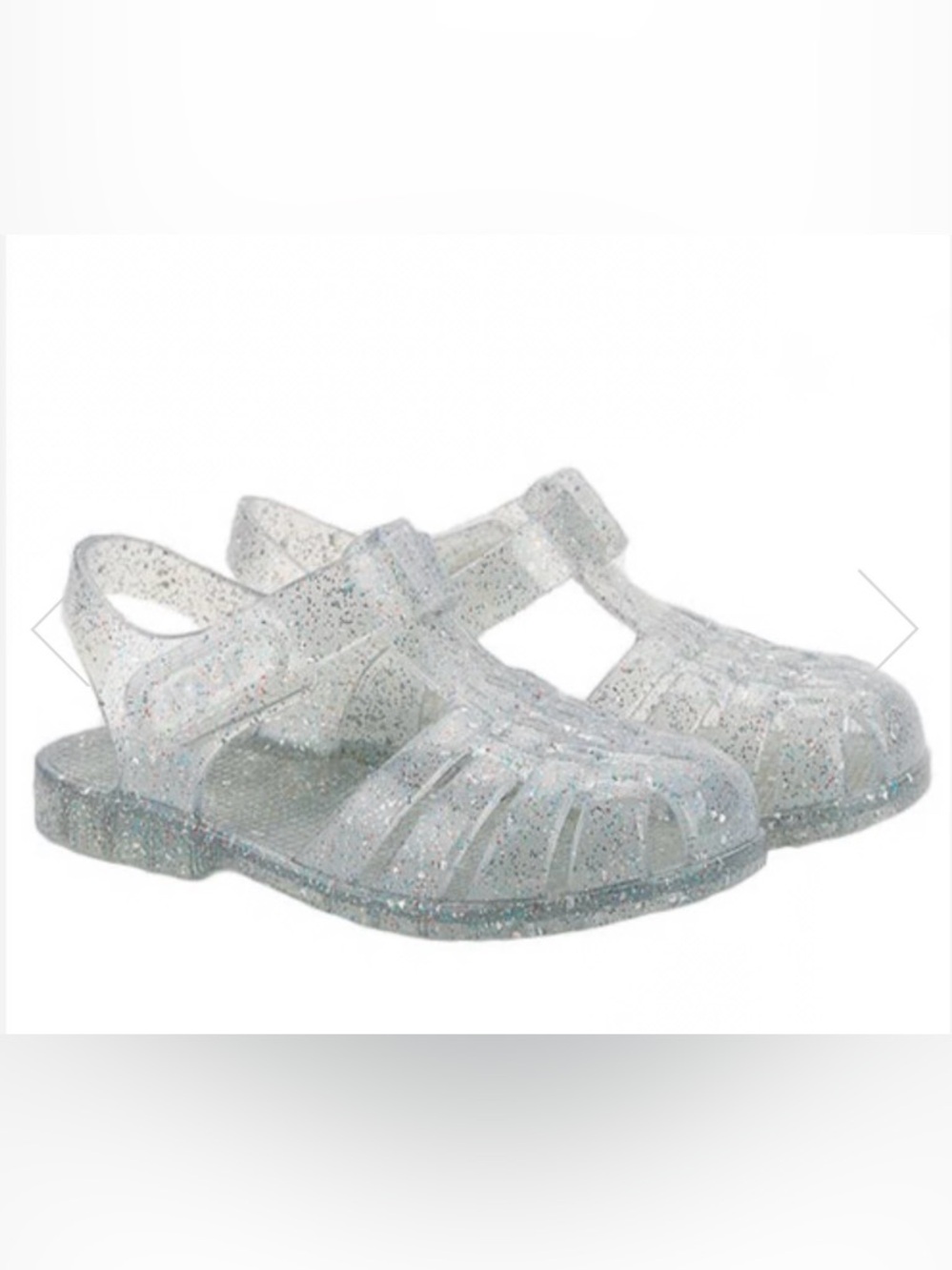 Igor Clasica Cristal Kids Clear Glitter Jelly Sandals - 24
